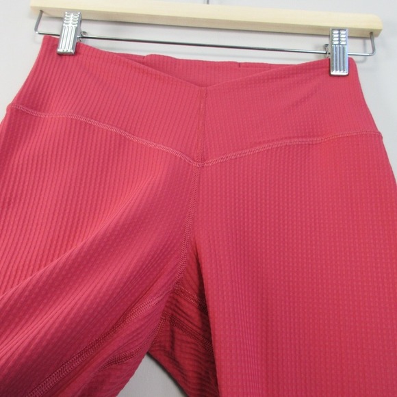 Lululemon Women's V-Waist Yoga Tight 25" Grid Texture 6 Vintage Rose Stretch 184 - Picture 10 of 10